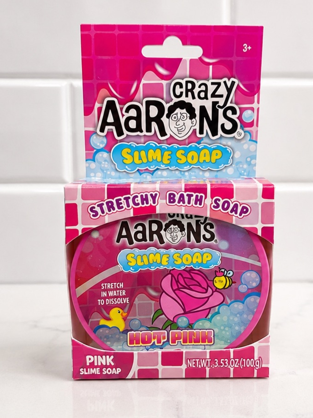 Crazy Aaron's Thinking Putty Brand Slime Soap Stretchy Hot Pink HTF